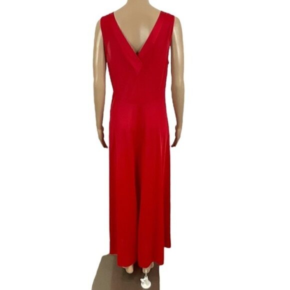 VINTAGE Vanity Fair Red Long Nylon  Nightgown Negligee Gown size 36 ( medium ) - Picture 4 of 8